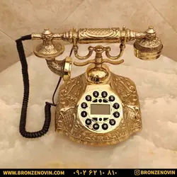 تلفن رومیزی برنز مدل کلاسیک گرد با قیمت عالی و ارسال رایگان