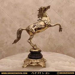 مجسمه اسب زین دار برنزی پایه سنگی با قیمت عالی و ضمانت اصالت