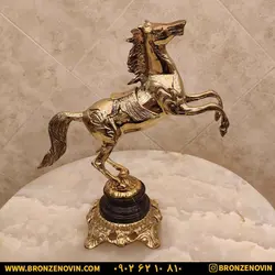 مجسمه اسب زین دار برنزی پایه سنگی با قیمت عالی و ضمانت اصالت