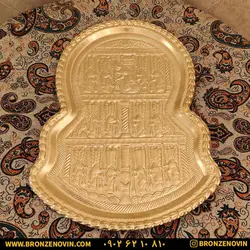 خرید و قیمت سرویس سماور برنجی طرح قلم زرد | برنز نوین
