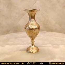 خرید و قیمت گلدان رومیزی برنجی هندی سایز 6 | برنز نوین