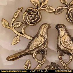 جا کلیدی برنز (برنجی) مدل گل و بلبل جفتی با قیمت فوق العاده