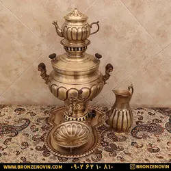 خرید و قیمت سماور برنجی گازی 8 لیتری آنتیک ضخیم | برنز نوین