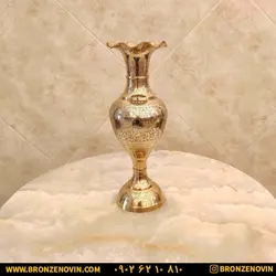 خرید و قیمت گلدان رومیزی برنجی هندی سایز 15 | برنز نوین