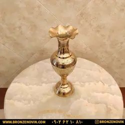 خرید و قیمت گلدان رومیزی برنجی هندی سایز 15 | برنز نوین