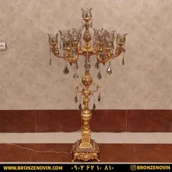 قیمت آباژور برنزی ایستاده کنار سالنی گلوریا فورتیک 6 شاخه