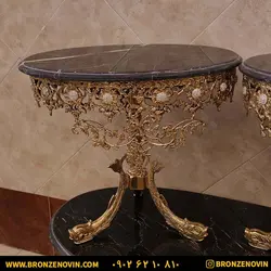 قیمت میز جلو مبلی برنز و میز عسلی گل آفتابگردان پایه ماهی