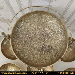 قیمت ست پذیرایی انار خوری برنزی هندی هفت تکه | برنز نوین