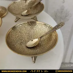 قیمت ست پذیرایی انار خوری برنزی هندی هفت تکه | برنز نوین