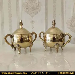 قیمت قندان برنزی برنجی هندی دسته دار کد 1548 | برنز نوین