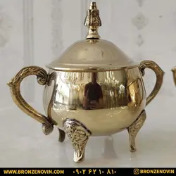 قیمت قندان برنزی برنجی هندی دسته دار کد 1548 | برنز نوین