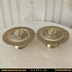 قیمت قندان برنزی برنجی هندی مدل خورشیدی | برنز نوین