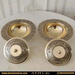 قیمت قندان برنزی برنجی هندی مدل خورشیدی | برنز نوین