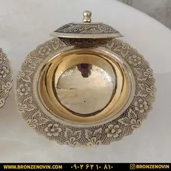 قیمت قندان برنزی برنجی هندی مدل خورشیدی | برنز نوین