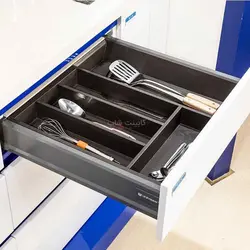 جای قاشق چنگال کشوی کابینتی چوبی موکا ملونی