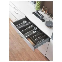 جای قاشق چنگال کشوی کابینتی چوبی موکا ملونی