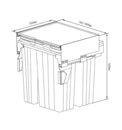 سطل زباله ریلی آرام بند کد 9022 Max Bin ملونی