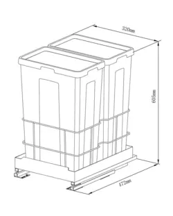 سطل زباله ریلی آرام بند کد 9026 Free Style ملونی