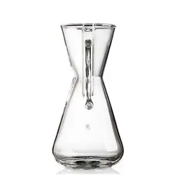 قهوه ساز کمکس (CHEMEX) مدل دسته شیشه ای سه فنجان | کافه اکسسوری