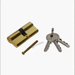 خرید سیلندر قفل درب 7 سانت طلایی کلید ساده - فروشگاه کافه یراق