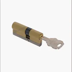 خرید سیلندر قفل درب 7 سانت فولادی طلایی - فروشگاه کافه یراق