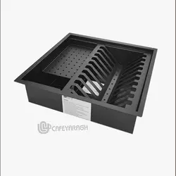 خرید آبچکان استیل توکار مربع کنار سینک - فروشگاه کافه یراق