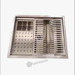 خرید آبچکان استیل توکار مربع کنار سینک - فروشگاه کافه یراق