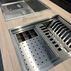 خرید آبچکان استیل توکار مربع کنار سینک - فروشگاه کافه یراق