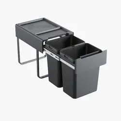 قیمت و خرید سطل زباله کابینتی دوقلو ملونی مدل 9194 - فروشگاه کافه یراق