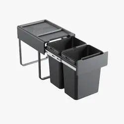 قیمت و خرید سطل زباله دوقلو ریلی ملونی مدل 9190 - فروشگاه کافه یراق