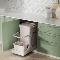 قیمت و خرید سطل زباله ریلی به همراه سبد کیسه زباله ملونی مدل 9174 - فروشگاه کافه یراق