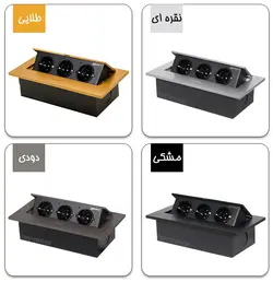 مشخصات ، قیمت و خرید پریز توکار رومیزی ملونی مدل 10016 - فروشگاه کافه یراق