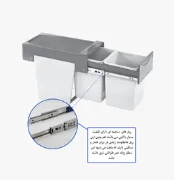 مشخصات ، قیمت و خرید سطل زباله ریلی آدلان مدل 809 - فروشگاه کافه یراق