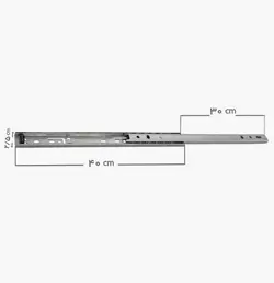 مشخصات، قیمت و خرید ریل ساچمه ای دو تیکه - فروشگاه کافه یراق