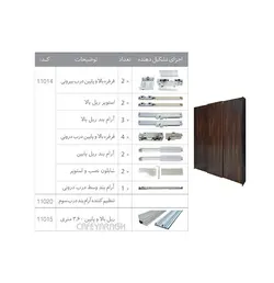 مشخصات ، قیمت و خرید مکانیزم تاپ لاین روکار 3 درب با آرامبند وسط - فروشگاه کافه یراق