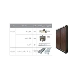 مشخصات ، قیمت و خرید مکانیـزم تاپ لاین توکار 2 درب - فروشگاه کافه یراق