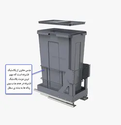 مشخصات ، قیمت و خرید سطل زباله ریلی ملونی مدل 9024 - فروشگاه کافه یراق