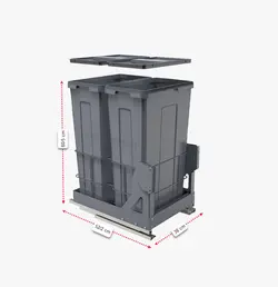 مشخصات ، قیمت و خرید سطل ریلی آرامبند دو قلو مدل 9028 - فروشگاه کافه یراق