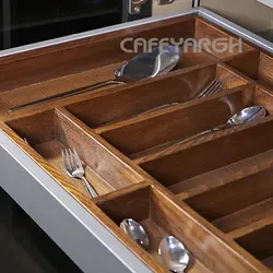 مشخصات ، قیمت و خرید جا قاشقی و چنگال چوبی آلبا - فروشگاه کافه یراق