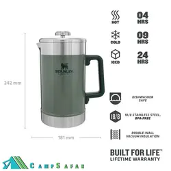 فرنچ پرس استنلی STANLEY مدل Classic French Press 1.4L - کمپ سفر فروشگاه لوازم کوهنوردی