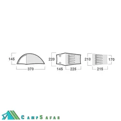 چادر کوهنوردی هاسکی HUSKY مدل Bronder 4 - کمپ سفر فروشگاه لوازم کوهنوردی