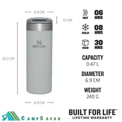ماگ کوهنوردی استنلی مدل AEROLIGHT TRANSIT 470 - کمپ سفر
