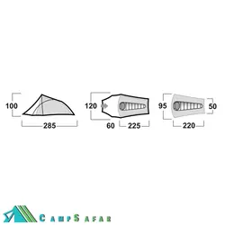 چادر کوهنوردی هاسکی HUSKY مدل FLAME 1 - مناسب ارتفاع و شرایط سخت