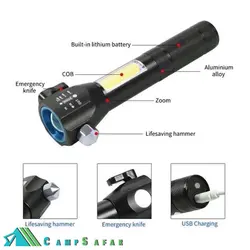 چراغ قوه کمپینگ COB مدل T6-28 - شارژی - کمپ سفر فروشگاه لوازم کوهنوردی