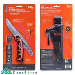 چاقو اره کمپینگ SOL مدل Stoke Pivot - کمپ سفر فروشگاه لوازم کوهنوردی