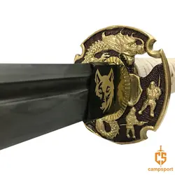 شمشیر کاتانا سامورایی فولاد دمشقی