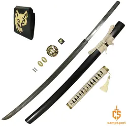 شمشیر کاتانا سامورایی فولاد دمشقی