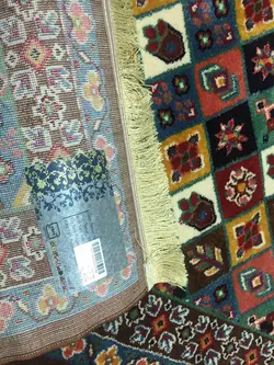 گبه ماشینی مینیاتور کاشان 400 شانه طرح گندم شکلاتی کد 187