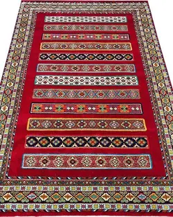 گبه ماشینی مینیاتور کاشان 400 شانه طرح پالیز لاکی کد 207