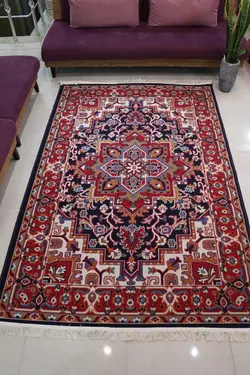 گلیم 320 شانه 6 رنگ طرح هریس کد 354